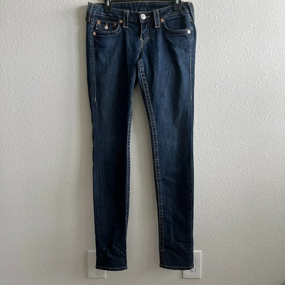 True Religion Denim - True Religion Women's Dark Wash Skinny Jeans Size 28 Style WLH599X96